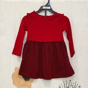 Carter's Red Dress with Black Checkered Pattern